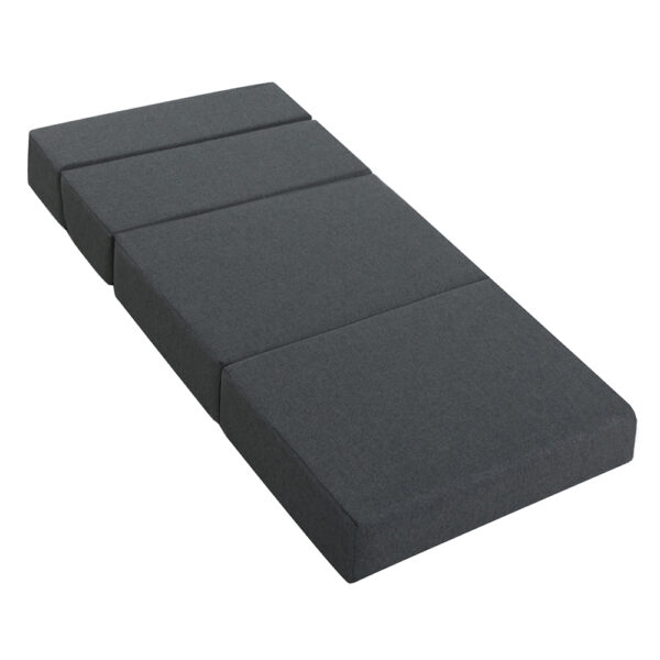 Fanno-Foldable Foam Mattress Couch Bed for Small Spaces Camping Sleepovers Grey