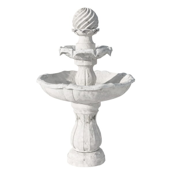 Fanno-Three Tier Solar Power Fountain for Outdoor and Indoor Decor Ivory 90cm