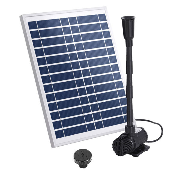 Fanno-Solar Outdoor Fountain Pump with Adjustable Height and 2 Nozzle Options