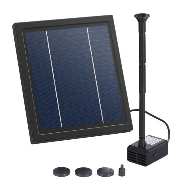 Fanno-Solar Outdoor Fountain Pump with Adjustable Height and 4 Nozzle Options