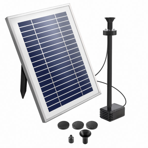 Fanno-Solar Powered Fountain Pump with LED Lights for Garden and Pond Decoration