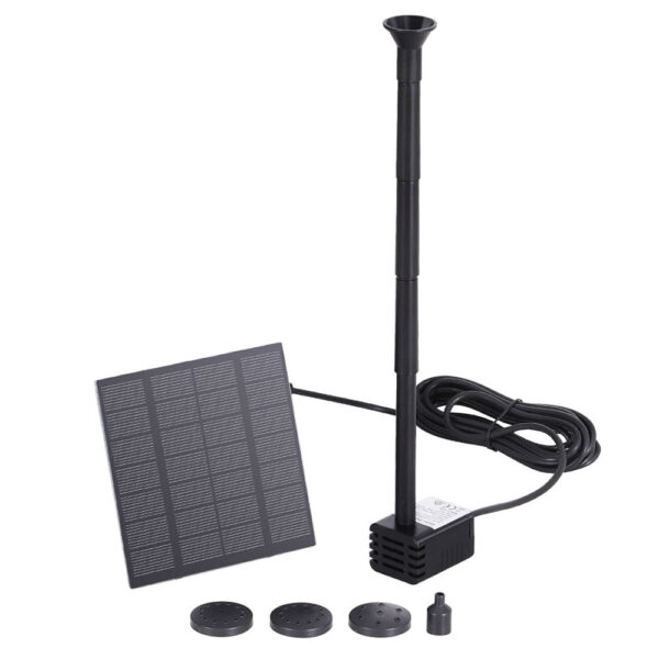 Fanno-Solar Outdoor Fountain Pump with Adjustable Height and 4 Nozzle Options