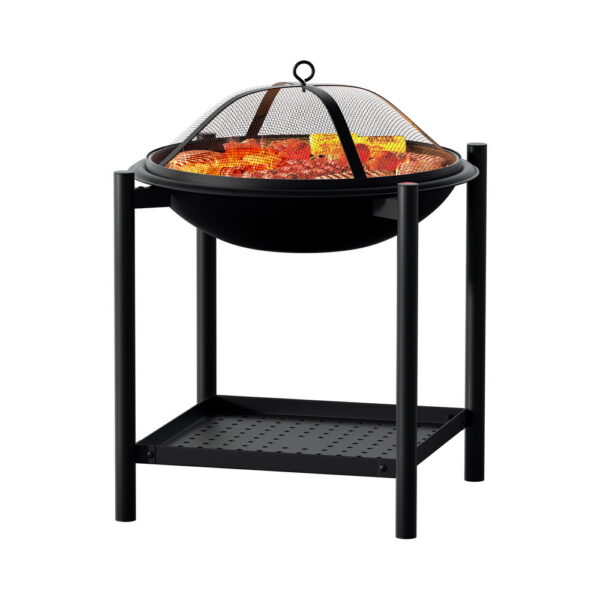 Fanno-2-in-1 Fire Pit BBQ Grill Portable Heavy-Duty Steel Outdoor Cooking and Camping