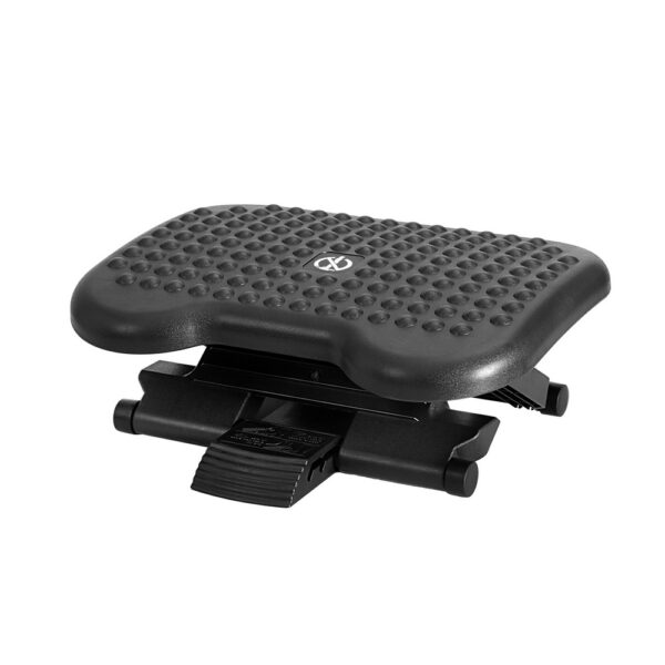 Fanno-Adjustable Footrest for Office Under Desk with Massage and Non-Skid Surface Black