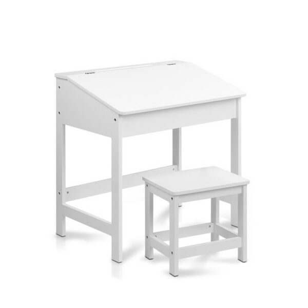 Fanno-Kids Lift-Top Desk and Stool Set with Storage for Creative Learning Space