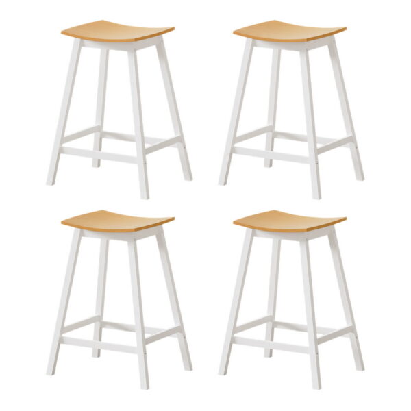 Fanno-4x Bar Stools Wooden Chairs Oak