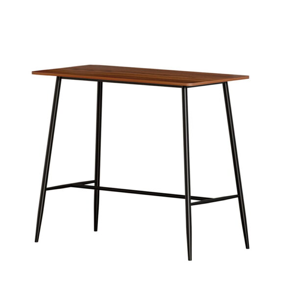 Fanno-Bar Table 120CM Rectangular Oak Wood Grain Steel Frame Easy Assembly 120kg Capacity