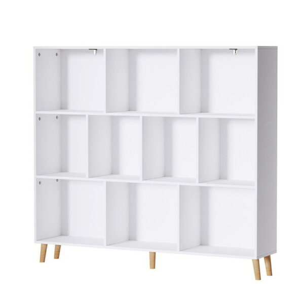 Fanno-Display Shelf for Home Office Storage Multi-Compartment Design Easy Assembly White