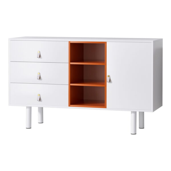 Fanno-Buffet Sideboard Storage Cabinet with Drawers and Adjustable Shelves for Dining Room