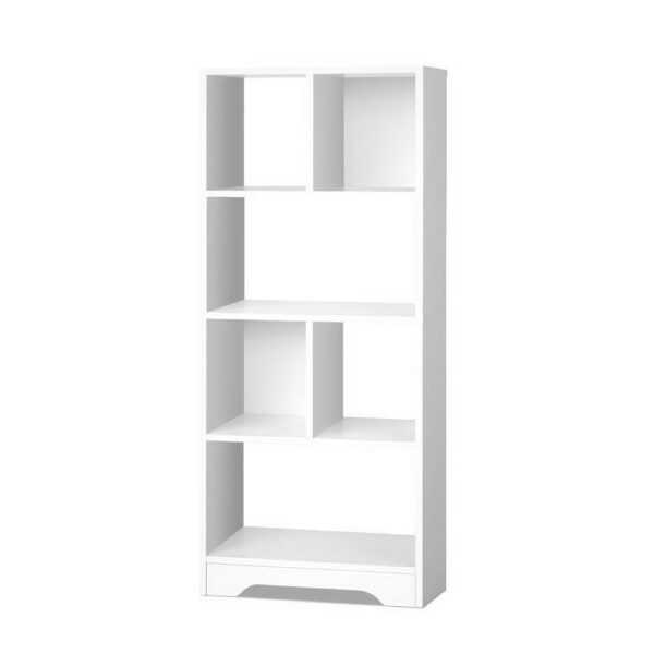 Fanno-4-Tier Display Shelf for Home Decor Storage Books Collectibles White 121cm