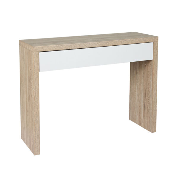 Fanno-Console Table with Storage Drawer Scandinavian Design White Pine Finish