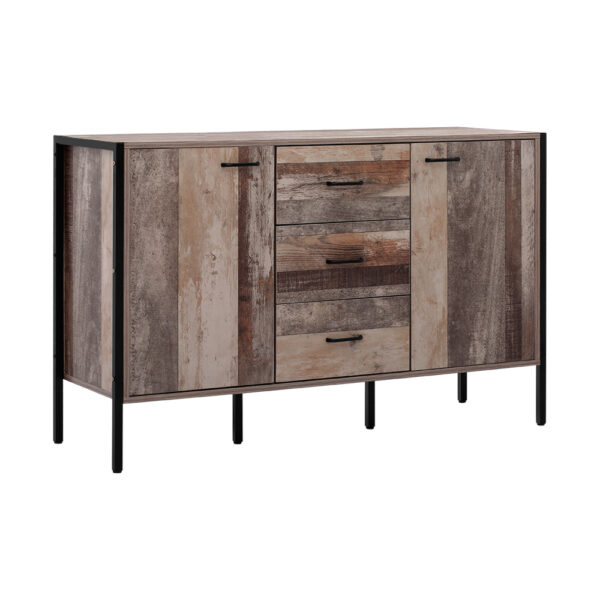 Fanno-Wooden Sideboard with Drawers and Cabinets for Living Room and Dining Room Storage