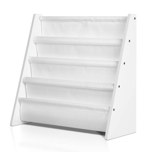 Fanno-Kids Bookshelf 4 Tier Storage Organizer for Playroom Bedroom Eco-Friendly Design