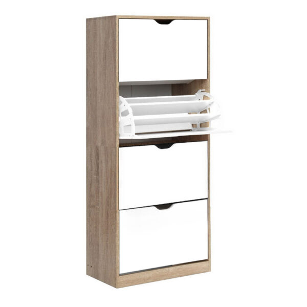 Fanno-Shoe Cabinet Storage Organizer for 60 Pairs with Adjustable Shelves and Modern Design