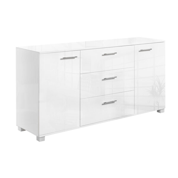 Fanno-Buffet Sideboard High Gloss White Modern Storage Furniture with Drawers and Cupboards