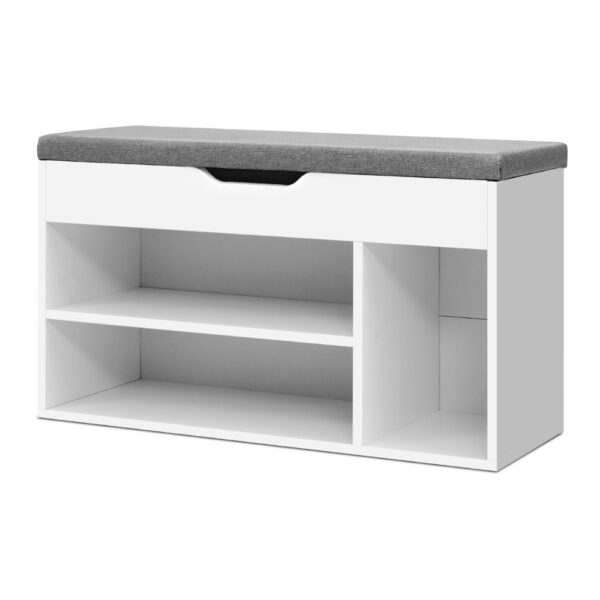 Fanno-Shoe Cabinet Bench Storage Organizer for Hallway Entryway Eco-Friendly Design