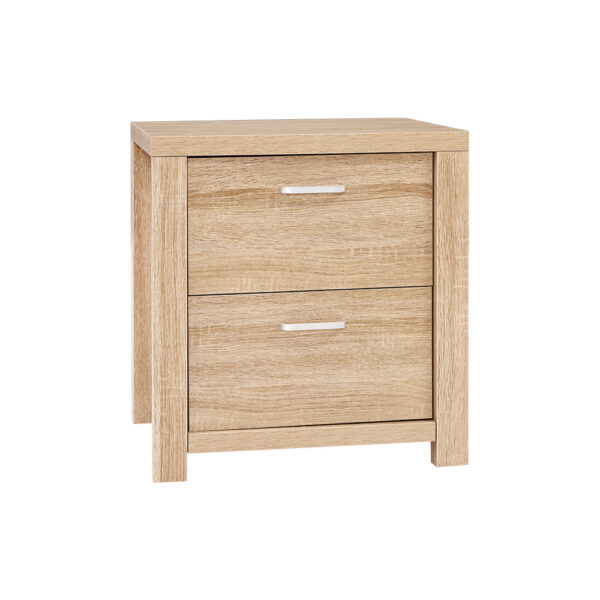 Fanno-Maxi Bedside Table with 2 Drawers Modern Storage for Bedroom and Living Room