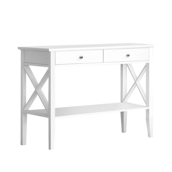 Fanno-Console Table with 2 Drawers Spacious Storage Stylish Design for Home or Cafe