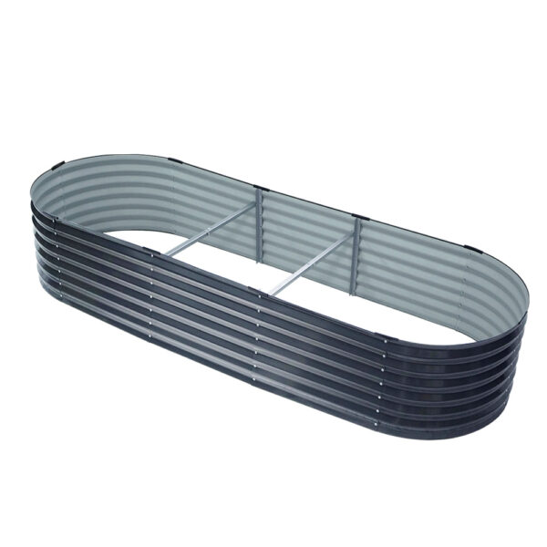 Fanno-Galvanised Raised Garden Bed 240X80X42cm Durable Planter Box for Vegetables Herbs