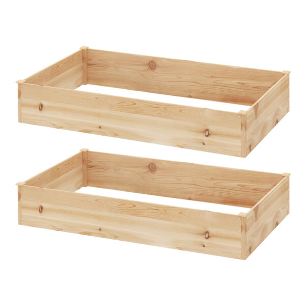 Fanno-Wooden Garden Bed Raised Planter Box for Vegetables Flowers Easy Assembly 150x90cm