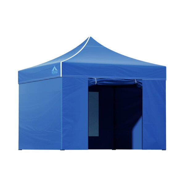 Fanno-Pop Up Gazebo 3x3m Waterproof UV Resistant Folding Tent for Outdoor Events Blue