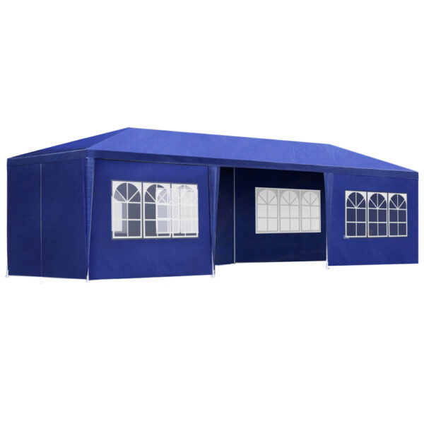 Fanno-Outdoor Gazebo 3x9m Waterproof Canopy Tent with Removable Panels and Carry Bag