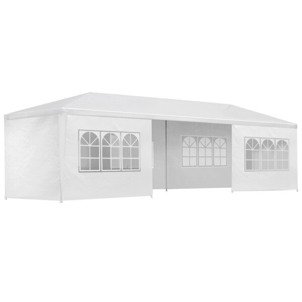 Fanno-Outdoor Gazebo 3x9m Waterproof Canopy Tent with Removable Panels for Events