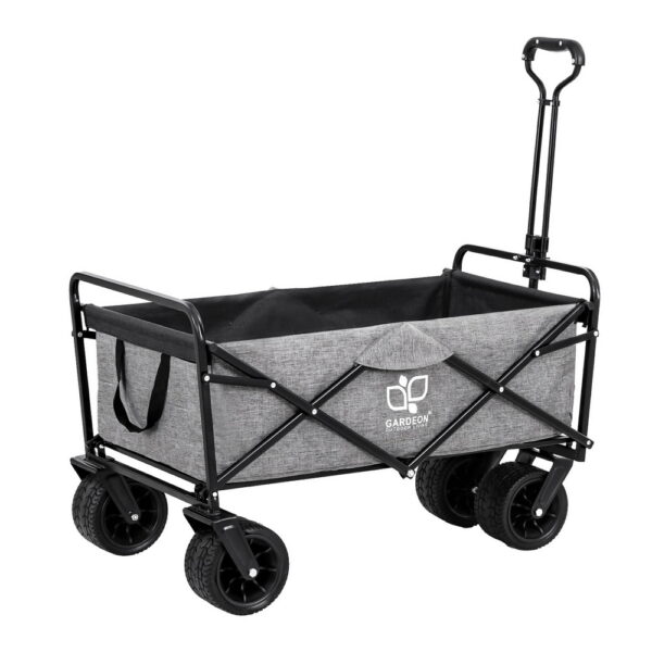 Fanno-Versatile Garden Cart Trolley for Gardening Shopping Outdoor Activities Grey