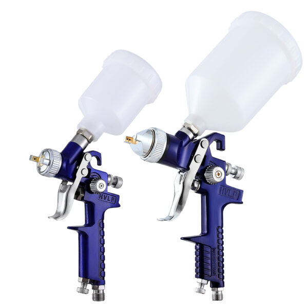 Fanno-2PC HVLP Spray Gun Paint Gun Gravity Feed 0.8mm 1.4 mm Nozzles Included