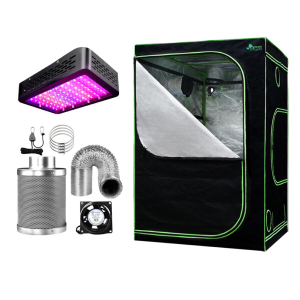 Fanno-LED Grow Light Kit with Grow Tent 1000W Full Spectrum 150x150x200CM Ventilation Fan