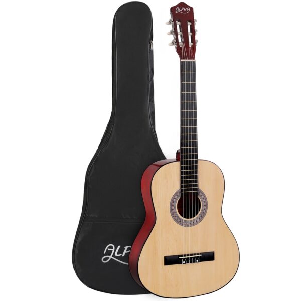 Fanno-39 Inch Classical Guitar Wooden Body Nylon String Beginner Music Gift Natural