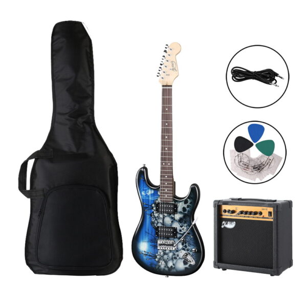 Fanno-Electric Guitar 20W Amplifier Blue Poplar 22 Frets Music Accessories