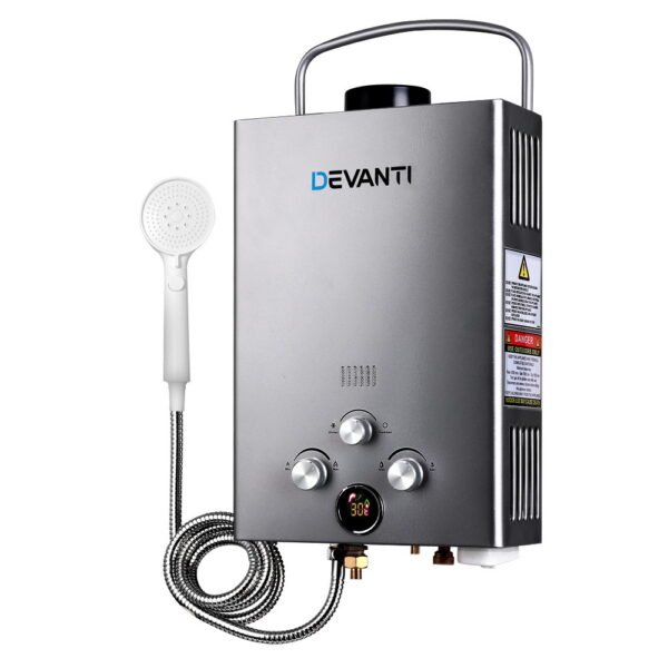 Fanno-Portable Gas Water Heater for Camping and Road Trips with LED Display and Safety Features