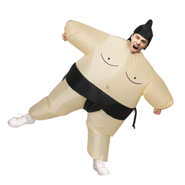 Fanno-Inflatable Sumo Costume for Adults Fun Blow Up Halloween Party Fancy Dress