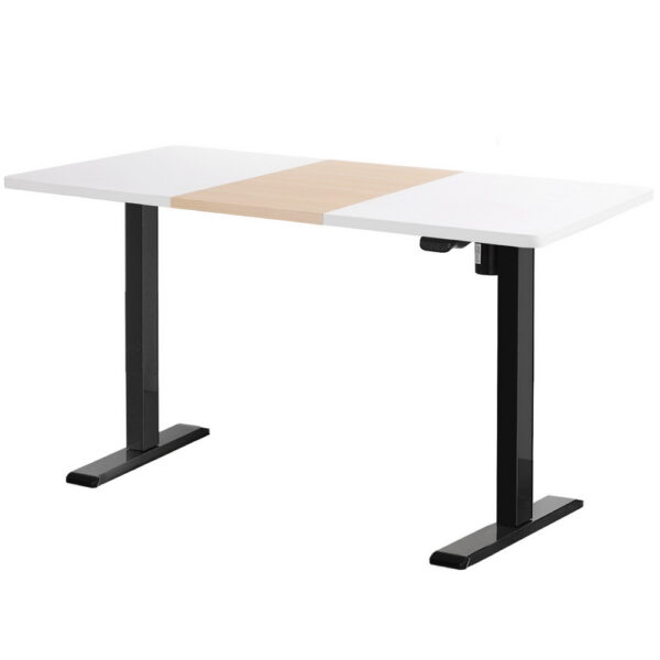 Fanno-Motorised Height Adjustable Standing Desk Dual Motor Frame 140CM White Pine