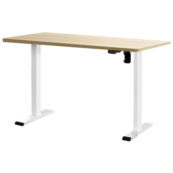 Fanno-Motorised Adjustable Desk Frame for Home Office Stand Up Workstation White Oak