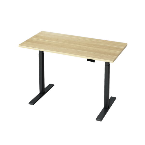 Fanno-Motorised Adjustable Standing Desk Frame with Eco-Friendly Desktop 120cm Oak