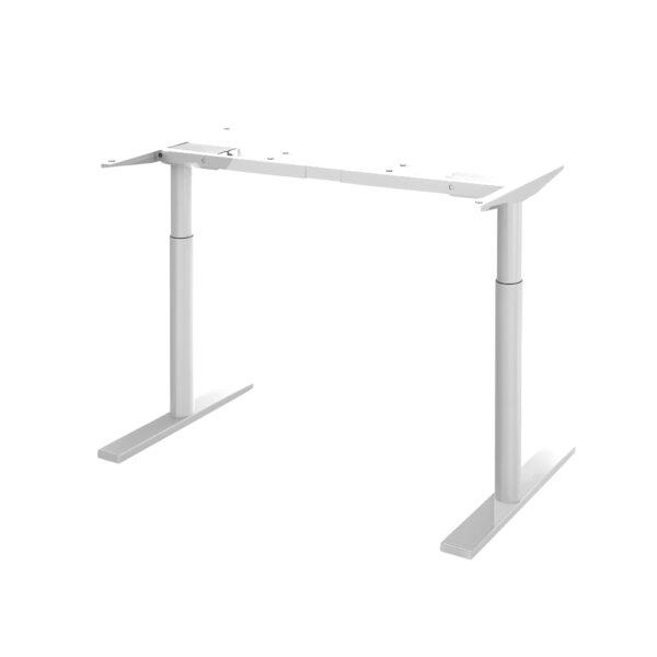 Fanno-Motorised Adjustable Sit Stand Desk Frame Dual Motor White Compatible with Desktops