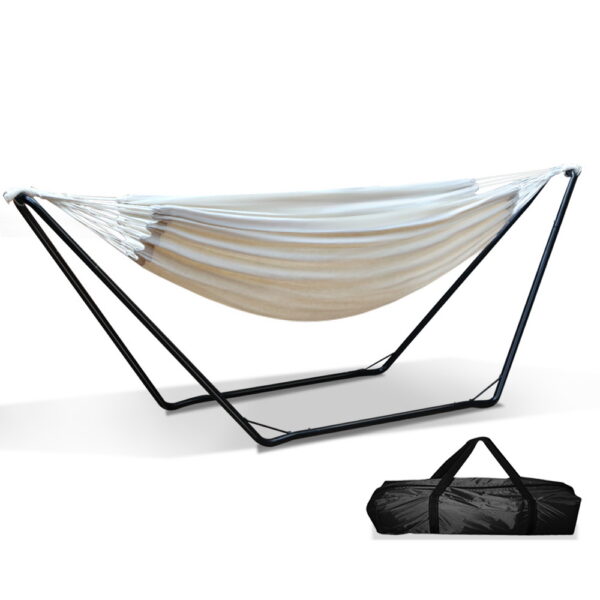 Fanno-Hammock with Stand Indoor Outdoor Waterproof Durable Soft Fabric Easy Assembly