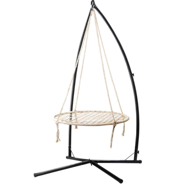 Fanno-Hammock Swing Chair for Kids and Adults Indoor Outdoor with Steel Stand 120kg Capacity