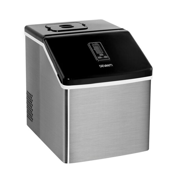 Fanno-Portable Ice Maker Machine 3.2L Produces 24 Cubes in 13-18 Minutes Stainless Steel