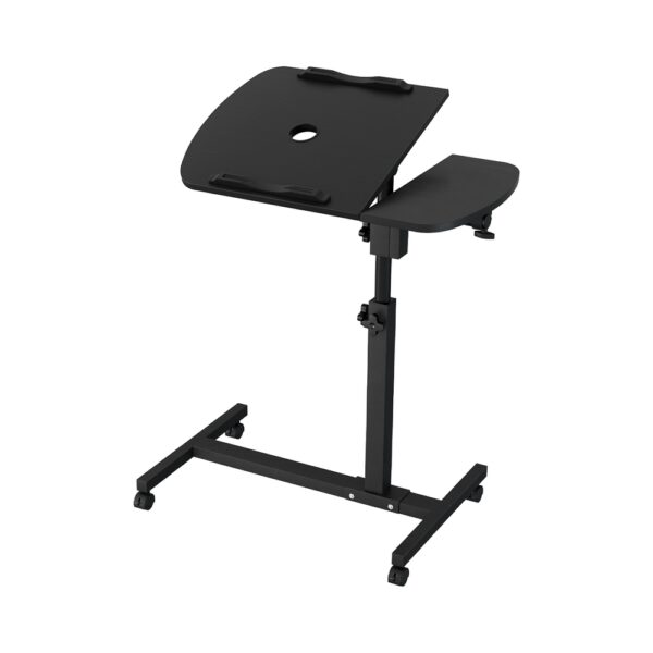 Fanno-Rotating Mobile Laptop Stand with USB Cooler Adjustable Height Black