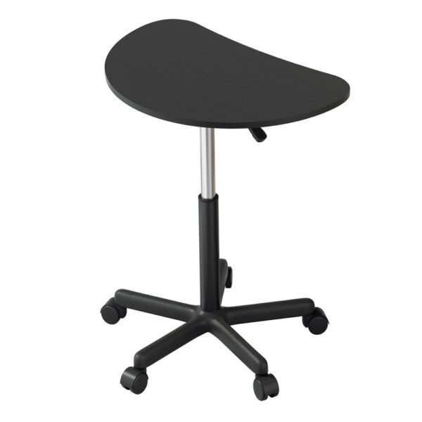 Fanno-Mobile Laptop Desk 360 Rotating Height Adjustable Stand with Caster Wheels Black