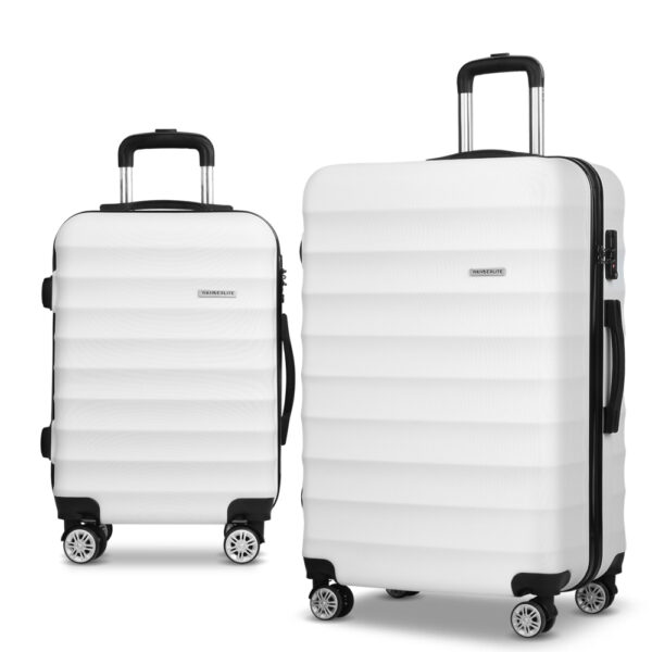 Fanno-2-Piece Hard Shell Luggage Trolley Set with TSA Locks Lightweight Travel Suitcase