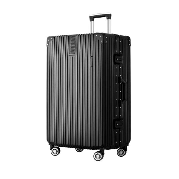 Fanno-28 Inch Lightweight Hard Shell Luggage with TSA Lock and 360 Degree Wheels Black