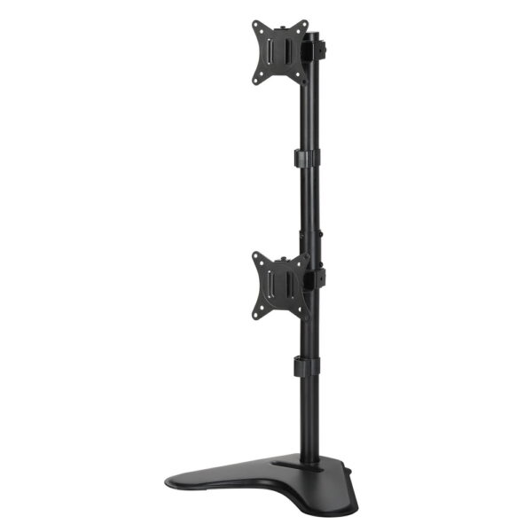 Fanno-Adjustable Dual Monitor Arm for 17-32 Inch Screens Freestanding Heavy-Duty Steel