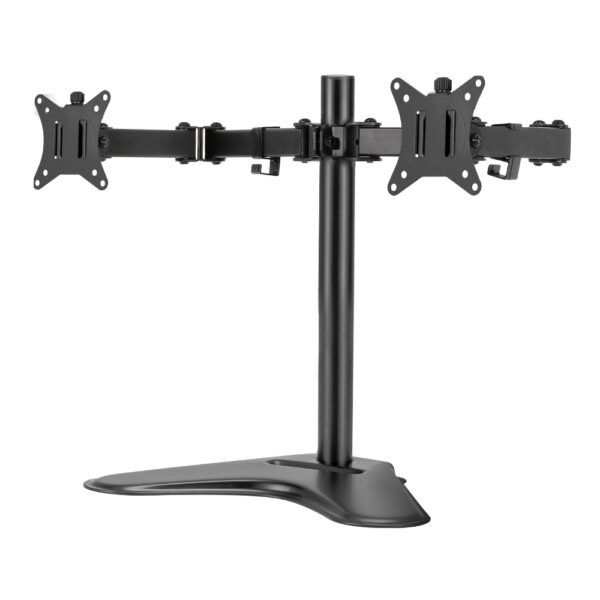 Fanno-Dual Monitor Arm Stand Adjustable Freestanding Heavy-Duty Steel for 32 Inch Monitors