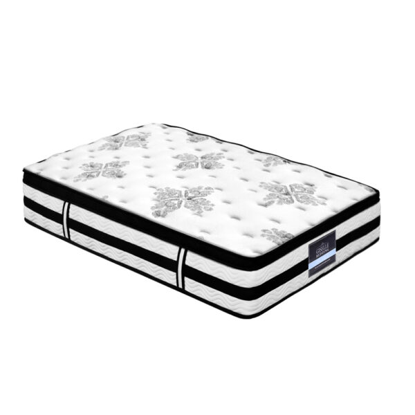 Fanno-Euro Top Mattress Single 34cm Thick Pocket Spring Medium Firm Hypoallergenic Comfort