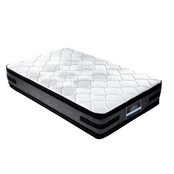 Fanno-Euro Top Mattress 36cm Cool Gel Memory Foam Double-Sided Single Bed Comfort