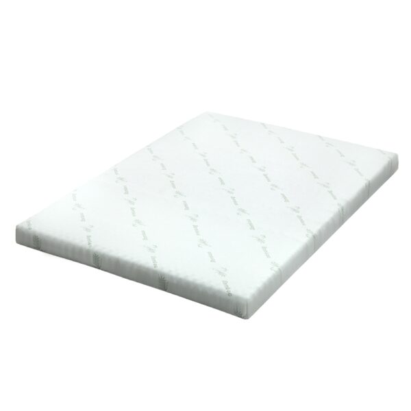 Fanno-Cool Gel Mattress Topper 10cm Memory Foam Bamboo Cover Single Bed Comfort